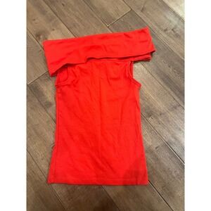 Zara Red Off the Shoulder‎ Top Sleeveless Blouse Woman's Size M